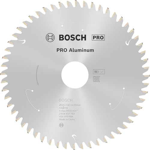 Bosch 1x PRO Aluminium Cordless Circular Saw Blade for Hand-Held Saws | for Aluminium, Non-ferrous metals, Ø 165 mm, Professional Accessory Hand-Held Cordless Circular Saws