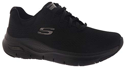 Skechers Women's Arch Fit Big Appeal Sneaker,Black Mesh / Trim,6.5 UK Wide
