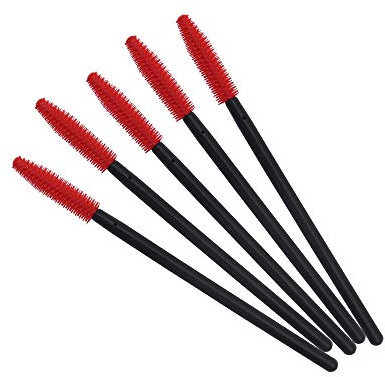 J Shop 25pcs Pinceaux à Cils silicone Jetables Brosse à Mascara Outil de Maquillage
