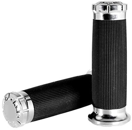 HDBUBALUS 2,5 cm elektronische Gasgriffe, 25 mm Lenkergriffe für Harley Touring Trike Softail, Chrom