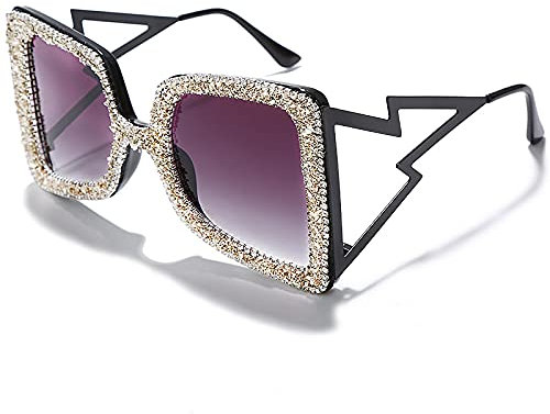 ShFhhwrl Klassisch Sonnenbrille Hinestone Sonnenbrillen Frauen Diamond Sonnenbrillen Square Punk Eyeglasses Gradient Handmade Sun
