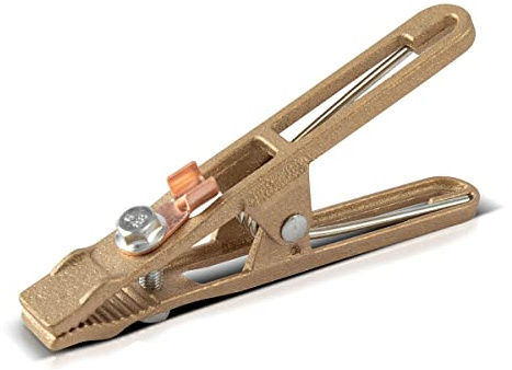 STAHLWERK Massezange und Masseklemme bis 260 A aus hochwertigem Vollmessing | Hochwertige Erdungsklemme für Schweißgeräte und Plasmaschneider