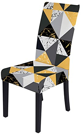 Stuhlhussen 2er 4er Set,Moderne Universal Stretch Stuhlhussen Schonbezüge für Esszimmerstühle, Geometrischer Druck Stuhlüberzug Elastische Abnehmbare Stuhlbezug für Küche Hochzeit Partys Bankett