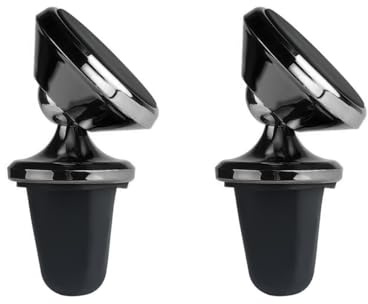 JNNJ 2 Stücke Magnetischer Handyhalter Auto, Handyhalterung Auto Magnet Lüftung, 360° Verstellbar Magnetische Handy Halterung Für Verschiedene Telefonmodell(Schwarz)