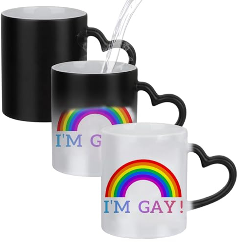 Rainbow Heat Change Mug - Message Appears as it Heats - Perfect Novelty Gag Gift, Best Funny Gifts and Pride Accessories