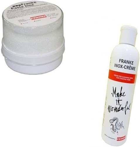 KIT PULIZIA INOX CREMA PASTA FRANKE ORIGINALE PIANI COTTURA LAVELLI CAPPE ACCIAIO