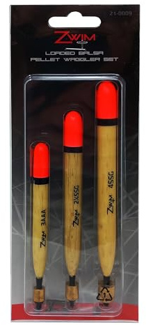 ZWIM Balsa-Pellet-Waggler, Karpfenangeln, Posen-Set mit Posenadapter und Hi-Viz-Spitzen, stark, langlebig, schwimmfähig und stabil, 3-teilig [21-0009]