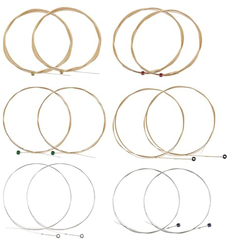 SG Store 2 Sätze Gitarrensaiten Akustikgitarrensaiten EJ16 Phosphorbronze Umwickelte Gitarrensaiten Custom Light Gauge 12-53 für 6-saitige Gitarre
