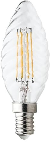 Velamp LED-Filamentlampe, Tortiglione C35, 6W/806lm, E14-Sockel, 2700K