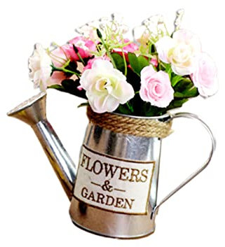 Levemolo Flower Bucket Vases Retro Style Vintage Vase Iron Flower Arrangement Home Ornament