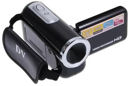 DOITOOL Mini Dv Camcorder, USB Interface, 2.0 Inch Tft Lcd Screen, 16 Million Digital Camera, 4x Digital Zoom, LED Flash, Black Plastic, for Sports Competitions and Concerts