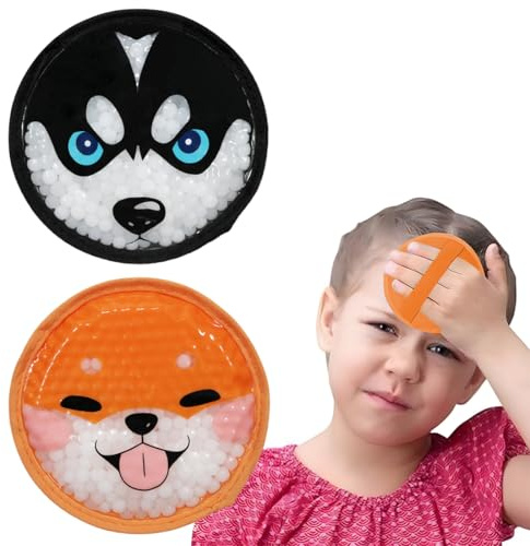 CATOR Kühlpads Kinder Kühlpacks für Verletzungen, 2 Kleine Ungiftig Gel Kühlakkus Kinder Coolpack kühlpads kinder für Weisheitszahn/Beulen/Fieberkühlung/Prellungen/Insektenstiche, Kalt, Warm Kompresse