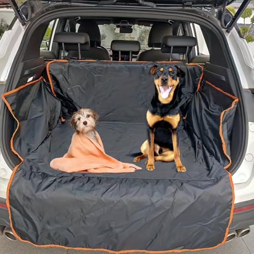 SEMINISMAR Kofferraumschutz Hund,﻿ladekantenschutz Kofferraum 180x105cm,Kofferraum Schutzmatte Hund,Hundedecke Auto Kofferraum,Hundedecke Für Auto Rückbank,Wasserdicht & Kratzfest,Schwarz,1 Stück