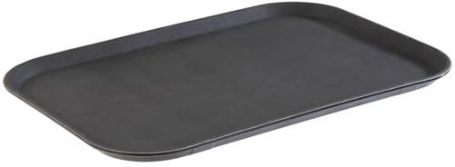 APS 517 - Vassoio da portata non slip, 53 x 36,5 cm, altezza 2 cm, superficie antiscivolo, nero