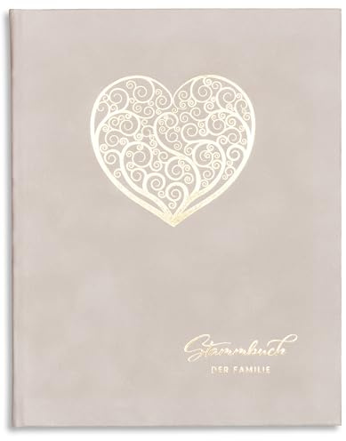 A5+ Stammbuch Grau Hochzeit Sanja FÜR ALLE Formate (Klassik, A5, A4) Stammbuch der Familie incl. 3 Klarsichthüllen und Einleger