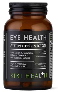 KIKI Health - Eye Health Supplement - Supports Normal Vision & Macular Health - with Lutein, Zeaxanthin - Vitamin A, Vitamin E & Zinc - Protects Against Oxidative Stress - 60 Capsules