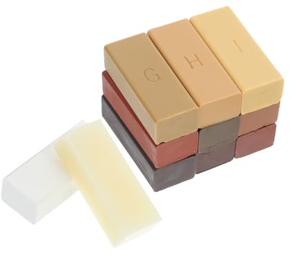 Healeved 11pcs Wood Floor Scratch Repair Wax Blocks for Laminate Floors and Cabinets, Quick Drying Resin Filler, Easy to Use DIY Kit for Door and Furniture Repair