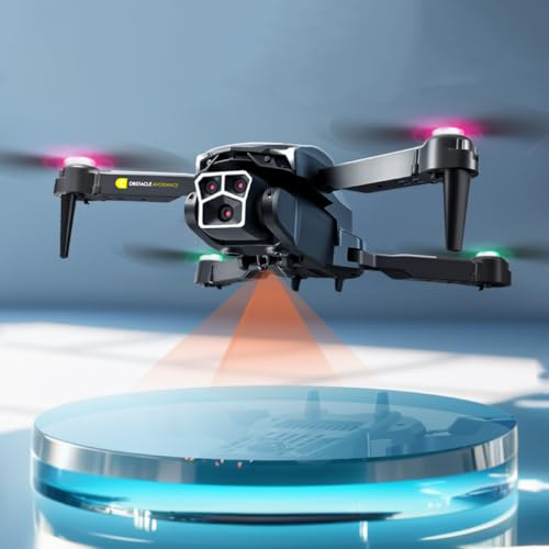 LU600 Drone with Dual Camera Setting High Hovering 360° Hedging One Key Take Up and Down Foldable with Light Beginner RC Airplane Aerial Quadcopter