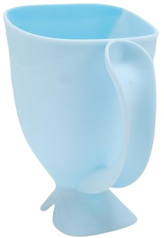Thonlai Baby Bath Rinse Cup, Easy Grip Handle Portable Hair Body Washing Cup for Kids, with Adorable Design for Fun Bath Time