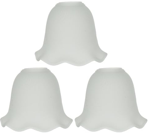 E27 Glass Lampshade 3pcs Frosted for Table and Floor Lamps | Frosted Glass Lamp Shade, Creative Elegant Home Decoration, Suitable for Chandelier Use