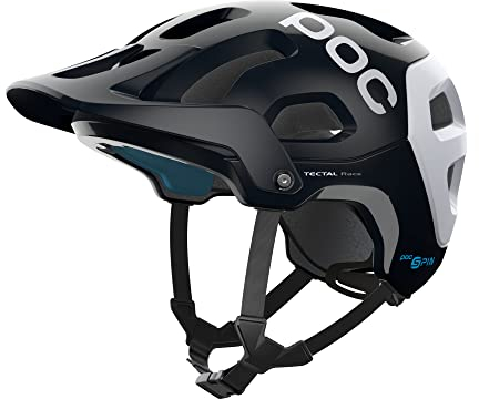 POC Unisex-Adult Tectal Race SPIN Helm, Uranium black/Hydrogen white, M-L (55-58cm)