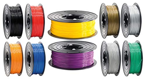 PETG Filament 3D Drucker 1,75mm / 10x 1kg Rolle 10 Farben für 3D Printer oder Stift 10er Set (10Kg)
