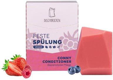 Duschbrocken Conny Conditioner - Natürlicher Conditioner für Glanz & Gesundes Haar - Intensive Haarpflege ohne Silikon - Vegan & Plastikfrei - 65g