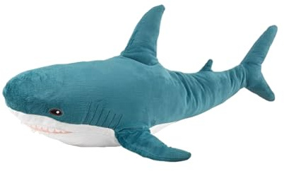 DongAi Plush Shark Toy Pillow, 31.4-inch Giant Shark Plush Animal Toy Super Soft and Cute Pillow Children’s Boys and Girls Room Decoration Bedtime Gift (80CM,Blue)