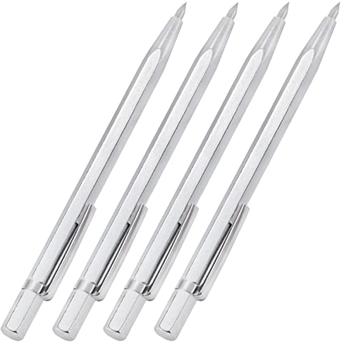QIMEI-SHOP Reißnadel für Metall Gravurstifte aus Wolframkarbid Anreisswerkzeug Anreissnadel Scriber für die Gravur von Metall Holz Keramik Glas 4 Stück