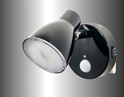 Trango 2635-015 Luz de noche con sensor LED *MILO* luz de seguridad 230V con sensor de movimiento y función automática en negro, lámpara de pared, luz de orientación, lámpara de noche, luz de enchufe