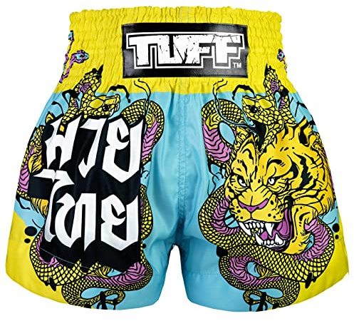 Tuff Sport Muay Thai Shorts Boxeo Pantalones Cortos Tradicionales Estilos Pantalones Cortos De Entrenamiento MMA Kickboxing Ropa, Tuf-ms685-ltb, XX-Large