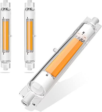 Homesally LED R7S 118mm 30W Linear Reflector Light Bulb Wide 16mm Double Ended J118 2800LM dimmable Warm White 3000K 200W Halogen Replacement 220V AC 360°，2 Pack