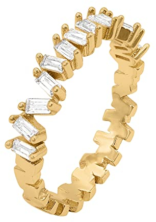 Heideman Ring Damen aus Edelstahl silber gold rosegold farbend poliert Damenring Esme für Frauen Gr 54