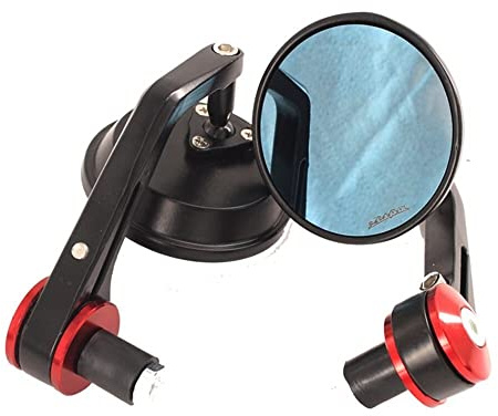JIANYISR Lenkerspiegel Rückspiegel Für Vesp&a GT GTS GTV 60 125 200 250 300 300ie Motorradspiegel Aluminium Lenkerenden Rückspiegel Zubehör(Red)