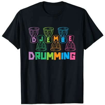 Djembe Drumming Loves Reggae Musik Musikinstrument Djembe T-Shirt