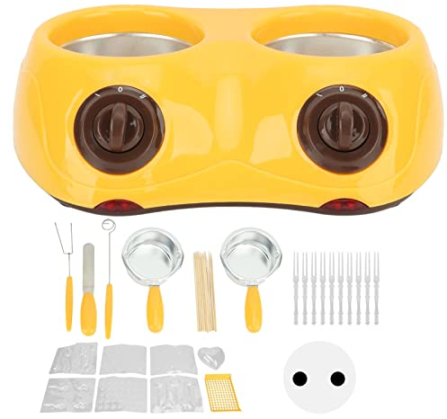 M¨¢quina para Derretir Chocolate, F¨¢cil de Operar Olla para Derretir Caramelos de Chocolate Port¨¢til 9.4x3.5x7.5in Mini Olla para Derretir Chocolate M¨¢quina para Calentar Chocolate (Amarillo)