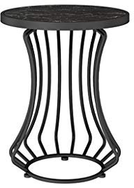 Nachttische, Marmor-Sofatisch, runder Metall-Beistelltisch, Wohnzimmer, Schlafzimmer, Blumenladen, dekorativer Blumenständer, einlagiger Couchtisch, Korbtisch (Farbe: D, Größe: 50 x 50 x 60