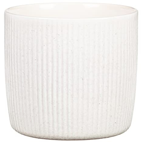 Scheurich Solido Linea, Blumentopf aus Keramik, Farbe: Perla, 24,1 cm Durchmesser, 21,9 cm hoch, 8,2 l Vol.