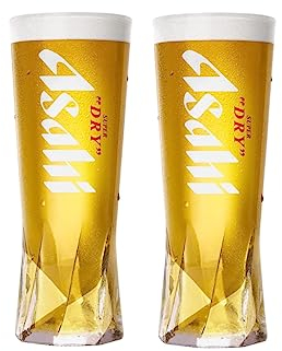 Laurie's Pub and Bar Accessories Asahi - Juego de 2 vasos de pinta