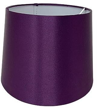 8 (20cm) Empire Silk Fabric Drum Shape Table Lamp & Ceiling Pendant Light Shade (Plum)