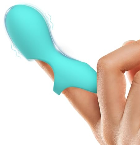 COREXPOWER Intense Finger Vibrator for Couples - Powerful Sexual Stimulation Toy for Women with Nipple and Clitoral Sensation - Sexual Pleasure Tools for Women Mini Vibrator Couples Sex Toys (Green)