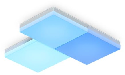Nanoleaf Skylight Startkit, 3 anslutna RGBCW LED-taklampor – 16 m färger och vit, dimmare, kompatibel med Apple Home Amazon Alexa Google Home