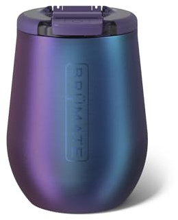 BrüMate Uncork'd Isolierter Weinbecher mit Deckel, 100 % auslaufsicher, vakuumisoliertes Edelstahl-Weinglas, perfekt für Reisen und Outdoor, Dunkelblau