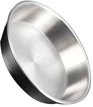 OFFSCH Plato Para Pizza De Acero Inoxidable Plateado De 18 Cm De Diámetro Para Tartas Platos Para Comida Fáciles De Limpiar.