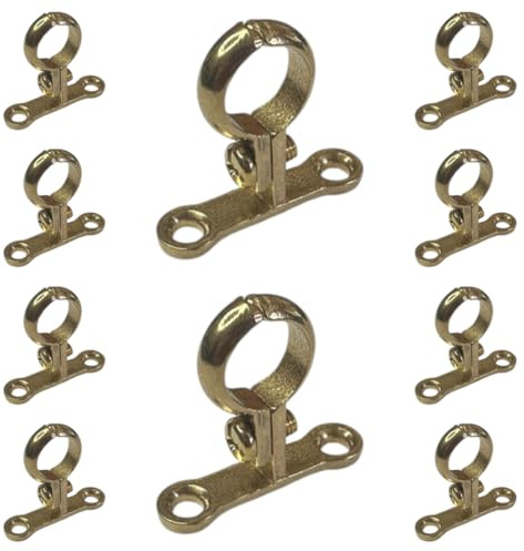 Rohrhalterungen aus Messingguss, 22 mm, 10 Stück | Druckguss-Rohrschellen für sichere Aufputz-Rohrstütze