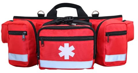 Midjehjälpskit paket | medicinsk traumapåse | professionell första responderväska | medicinsk påse med dragkedja med reflekterande remsor för vandring, camping, resor, utomhussport, beredskap