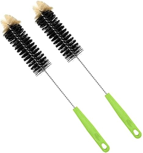 xuanran 2 x Ultra Long Carafe Brush, Round Bottle Brush for Narrow Bottle Beer, Wine, Kombucha, Decanter, Water Bottles, Thermos, (2PCS) (2)