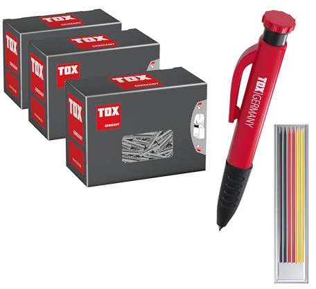 TOX Set Barracuda especial para piedra maciza y hormigón con alta capacidad de sujeción, incl. marcador easyMarx, 013909012