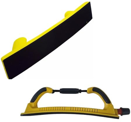 Fast Mover Hand Sanding Board (FMT2096) & Long Sanding Rubbing Block - 70 x 400mm - Flexible Hook & Loop Sanding Set with Dust Extraction Compatibility