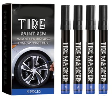 PURPLELILY Abrasion Resistant Tire Paint Labeling Markers Tool Fade Proof Long Lasting High Coverage Markers For Bike Maintenance Waterproof Tire Marker Pen